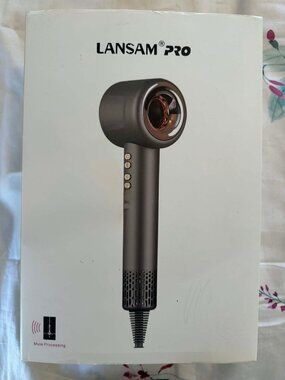 Lansam Pro High-Speed Hair Dryer – Full Attachment Set – Diffuser + Nozzles – Li